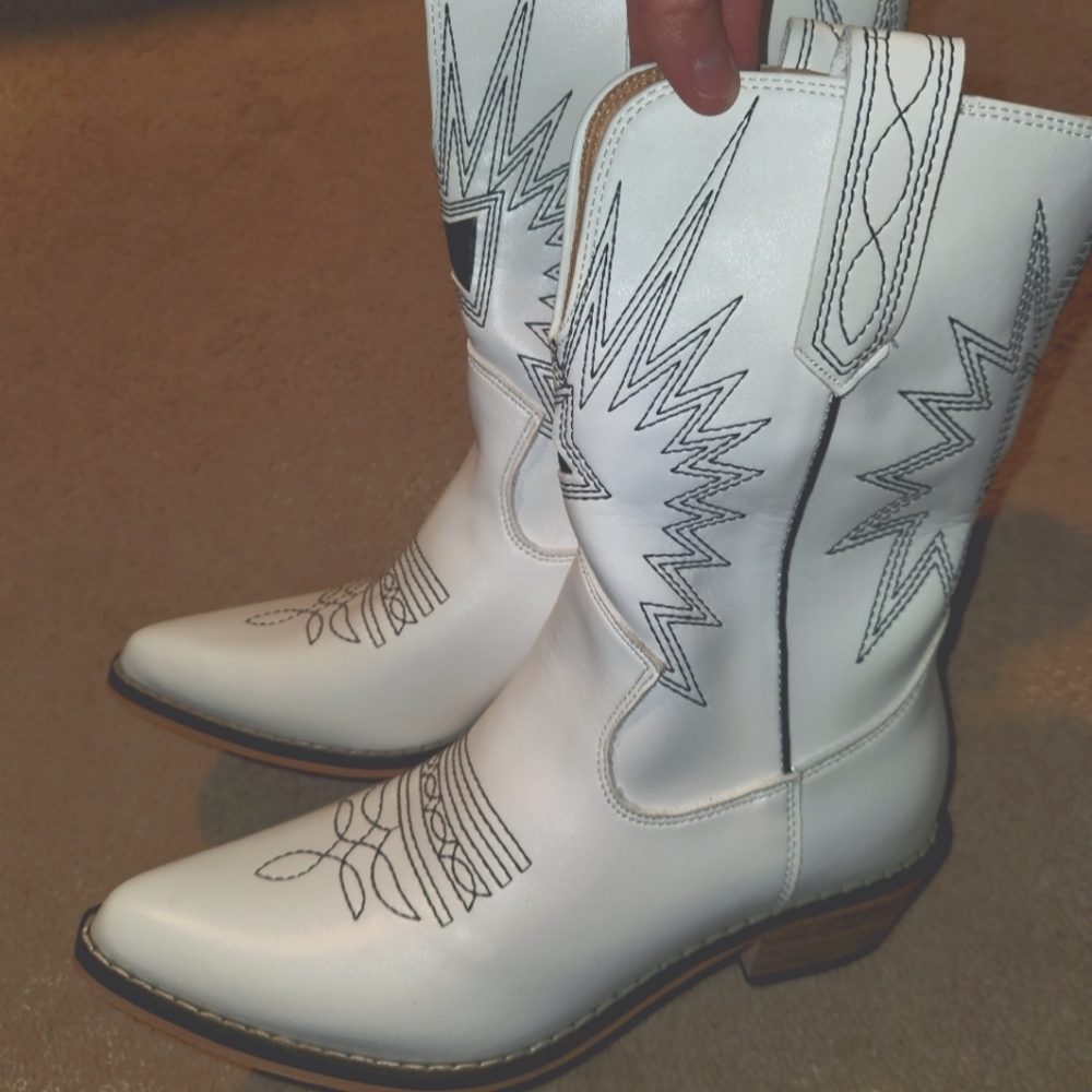 White cowboy boots